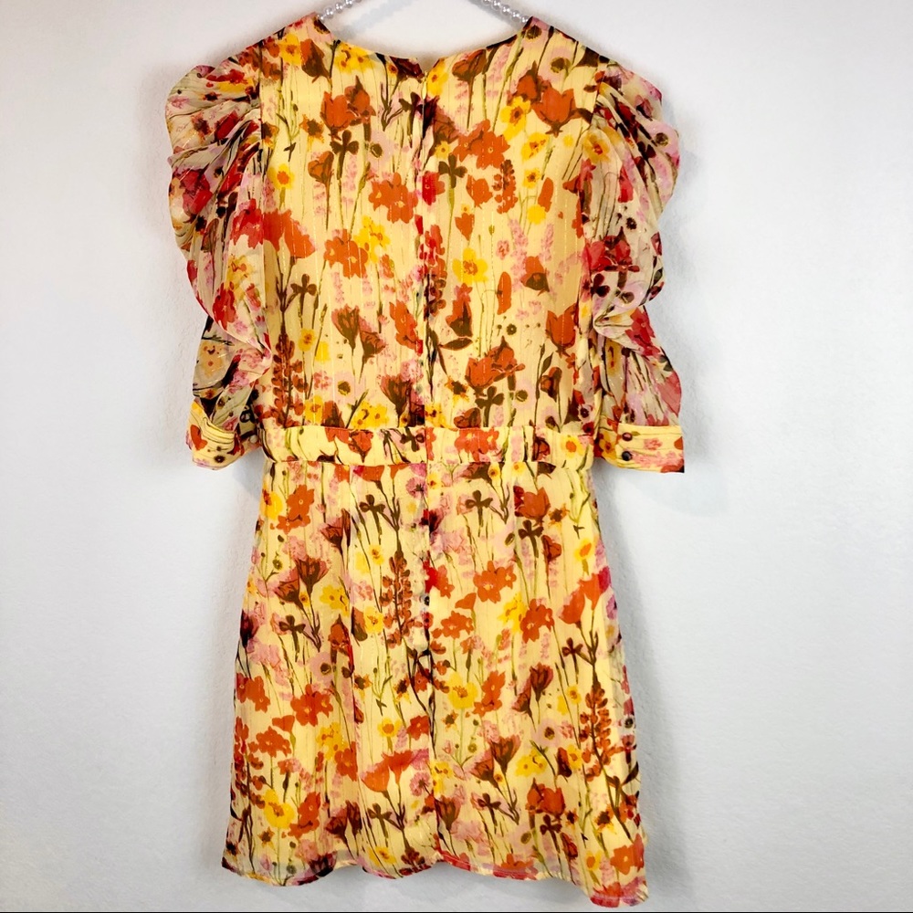 Walter Baker Adriana Floral Puff Sleeve Mini Dress - Picture 7 of 11